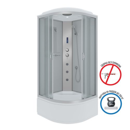 Душевая кабина Niagara Classic 23091424F 100х100 четверть круга с крышей ориентация универсальная - фото 2