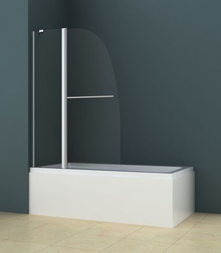 Душевая шторка на ванну Azario Boston AZ-142TB 100х140 стекло прозрачное профиль хром ориентация универсальная - фото 3