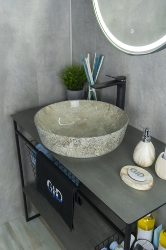 Раковина керамическая Gid Esfera 54438 40х40 накладная цвет многоцветный без отверстий под смеситель - фото 5