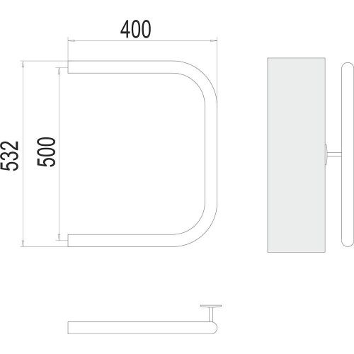 Полотенцесушитель водяной Terminus 4620768881428 40х55 хром - фото 3