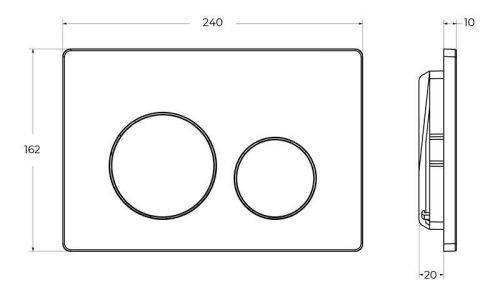 Клавиша смыва механическая BelBagno BB-03C-NERO.M цвет черный - фото 4