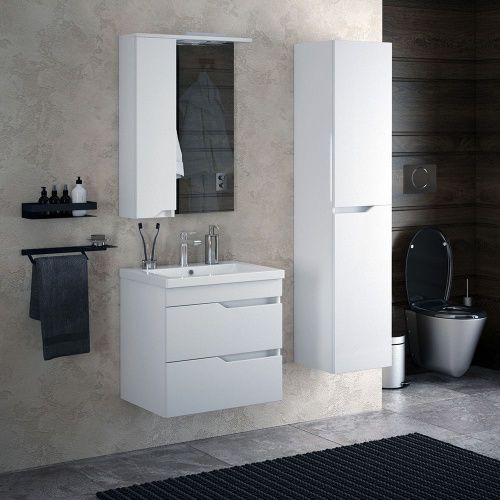 Тумба под раковину Corozo Теона SD-00001672 60х40 подвесная цвет белый - фото 4