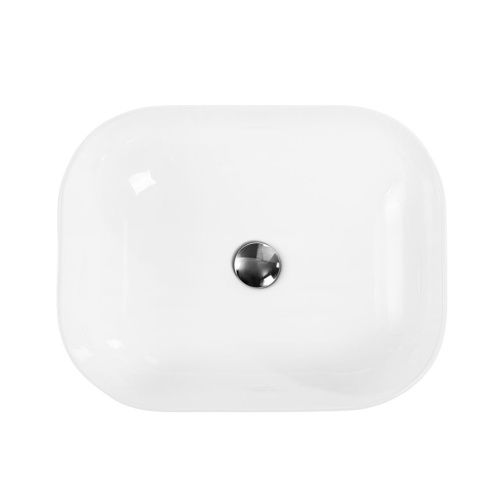 Раковина из сантехнического фаянса BelBagno BB1302 50х40 накладная цвет белый без отверстий под смеситель - фото 2