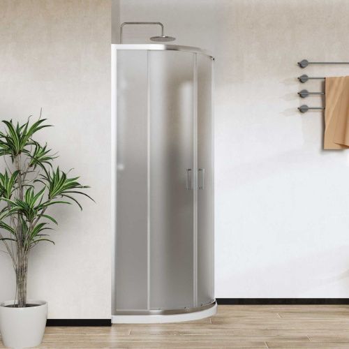 Душевой уголок Vincea City VSQ-5CT900MT 90х90 стекло текстурное профиль хром без поддона - фото 4