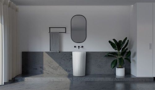 Раковина из искусственного камня Abber STEIN AS2504-H 50х30 напольная цвет белый без отверстий под смеситель - фото 3