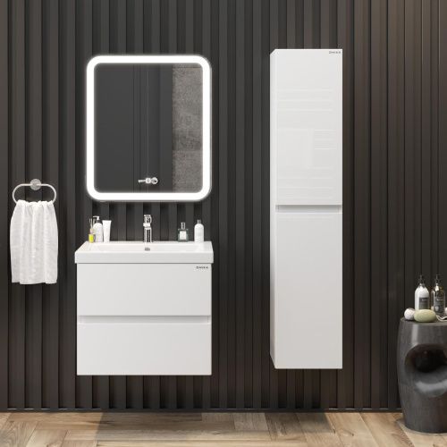 Шкаф-пенал Onika Эвада 403079 30х140 подвесной цвет белый - фото 4