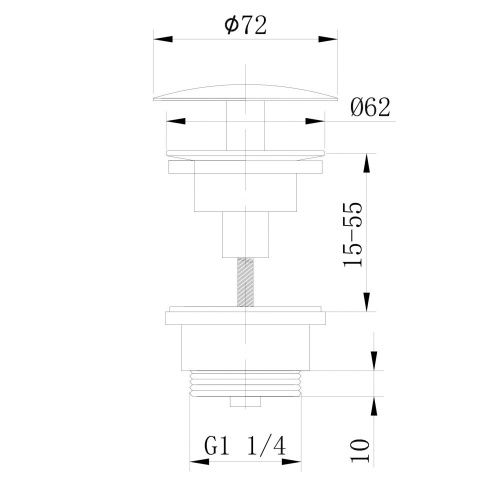 Донный клапан Abber AF0012RG розовый - фото 2