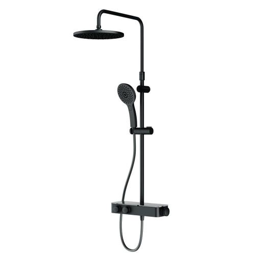 Душевая стойка Am.Pm Inspire V2.0 F0750A422 настенная цвет черный с термостатом - фото 2