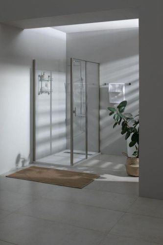 Боковая стенка Allen Brau Priority 3.31017.BA 90х200 стекло прозрачное профиль серебро - фото 2