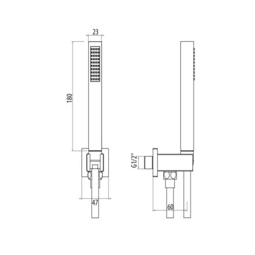 Душевой гарнитур Gattoni Programma doccia KTQ01/PDC0 настенный хром - фото 2