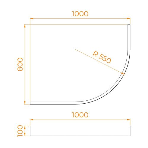 Экран фронтальный для поддона RGW 03231480-41 - фото 2