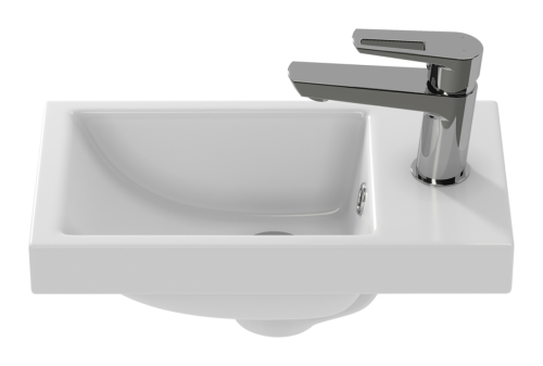 Раковина мебельная керамическая Cersanit Como 40 S-UM-COM40/1-w 40х20 накладная цвет белый 1 отверстие под смеситель - фото 2