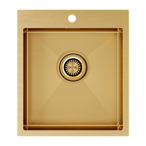 Кухонная мойка Paulmark VELTEN 45 PM804551-BG 45х50 цвет золото поверхность брашированная