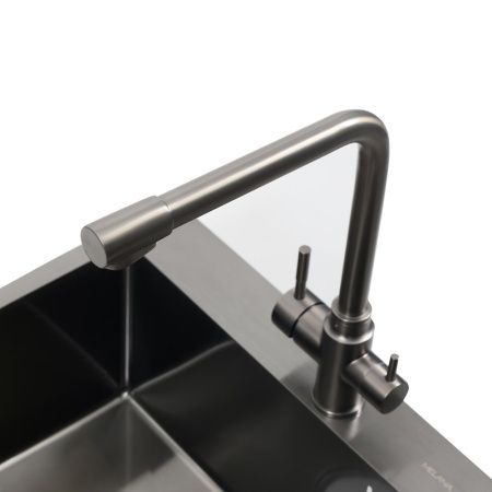 Кухонная мойка Melana ProfLine MLN-D6045HB+3 графит 60х45 цвет серый поверхность матовая