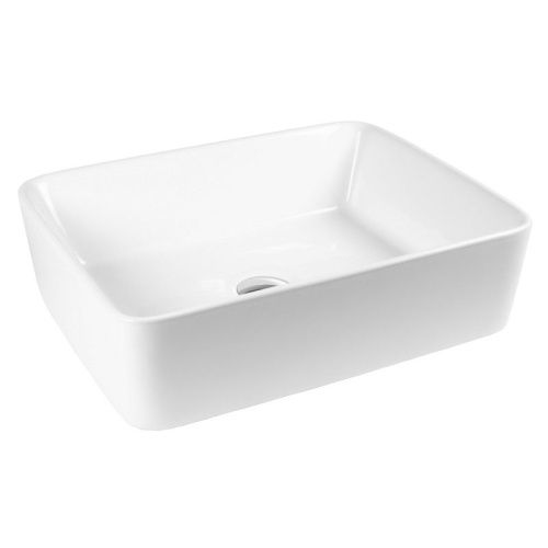 Раковина из сантехнического фарфора Bond Cube S54-480 50х40 накладная цвет белый без отверстий под смеситель - фото 2
