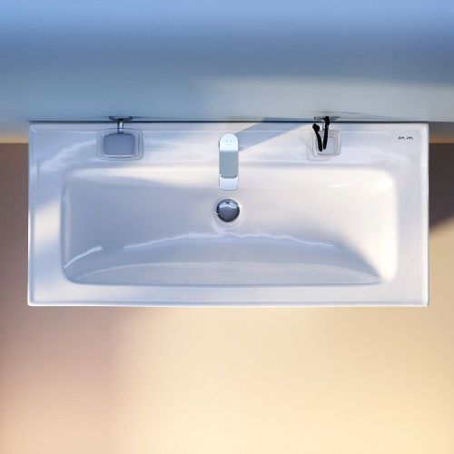 Раковина из сантехнического фарфора Am.Pm X-Joy M85AWCC1002WG64 100х50 встраиваемая цвет белый 1 отверстие под смеситель