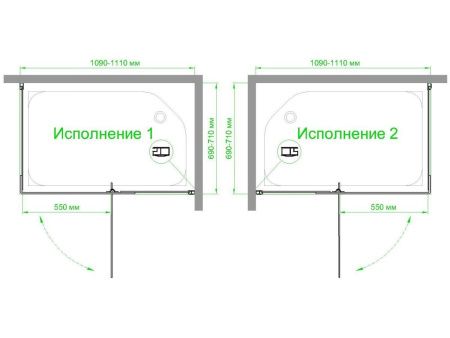 Душевой уголок Royal Bath HPVD RB7110HPVD-T 110х70 стекло прозрачное профиль белый без поддона