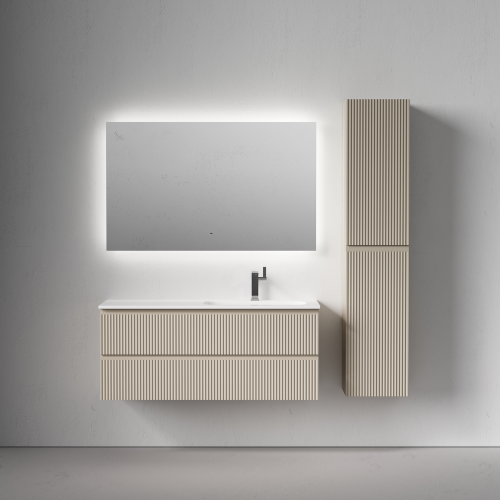 Тумба под раковину Sancos SNOB R SNR120RCE 120х40 подвесная цвет бежевый - фото 3