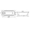 Ванна акриловая Aquanika Round A1017075025 170х75 пристенная прямоугольная