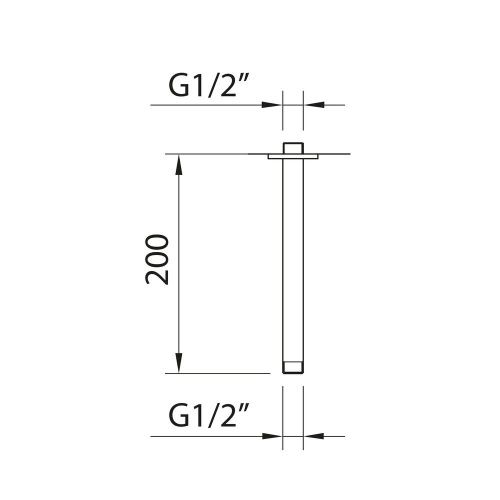 Кронштейн для верхнего душа Clever ROOF 61868 - фото 2