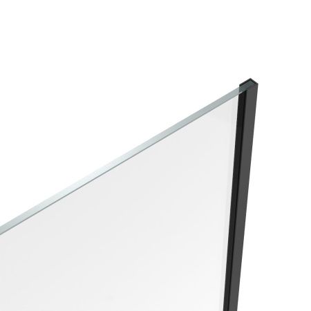 Шторка на ванну Teymi Timo T00274 70х140 стекло прозрачное профиль черный ориентация универсальная