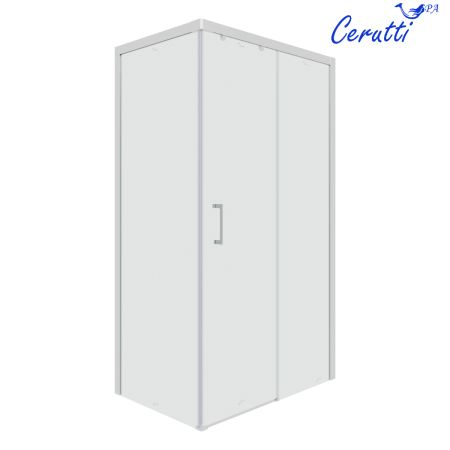 Душевой уголок Cerutti SPA VITO110-R 110х80 стекло прозрачное профиль хром без поддона