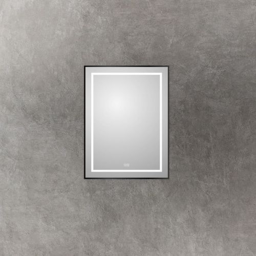Зеркало с подсветкой BelBagno Kraft SPC-KRAFT-600-800-LED-TCH-WARM-NERO 60х80 подвесное - фото 3
