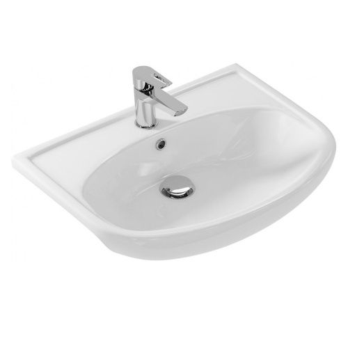 Раковина из сантехнического фарфора Onika Erica UM-ERI60/1 60х50 накладная цвет белый 1 отверстие под смеситель - фото 2