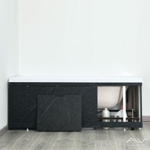 Экран под ванну Alavann Rita 170 см ALV0719006 фронтальный МДФ съемный/раздвижной черный - фото 2