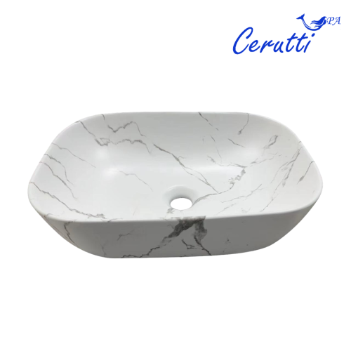 Раковина из сантехнического фарфора Cerutti SPA CR8215MMW 50х30 накладная цвет белый без отверстий под смеситель - фото 3