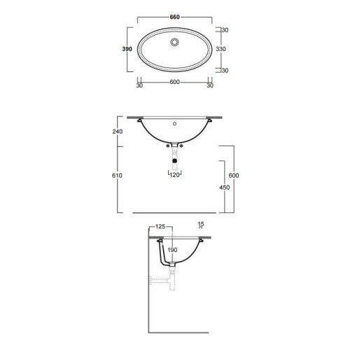 Раковина из сантехнического фаянса Simas Lft Spazio LFT74bi 70х40 встраиваемая цвет белый без отверстий под смеситель - фото 2