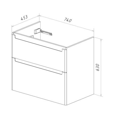 Тумба под раковину LeMark Buno LM04B80T 70х50 напольная цвет белый