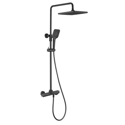 Душевая стойка Vincea Next VSFS-1N1TMB настенная цвет черный с термостатом - фото 2