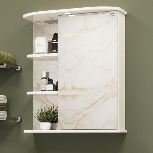 Зеркало-шкаф Onika Карина 205513 60х70 подвесной цвет белый - фото 2