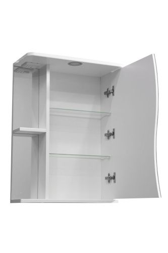 Зеркало-шкаф Stella Polar Волна SP-00000048 60х70 подвесной цвет белый - фото 4
