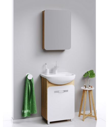 Зеркало-шкаф Aqwella Y Veg.04.05 50х70 подвесной цвет бежевый - фото 2