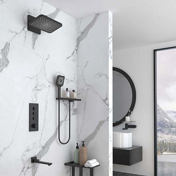 Душевая система Vincea VSFW-433TI4RMB встраиваемая в стену цвет черный с термостатом