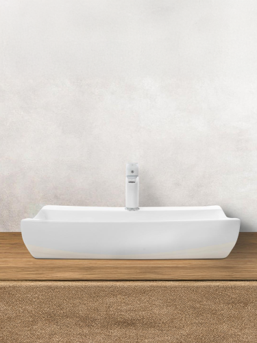 Раковина из сантехнического фаянса WeltWasser WW SK 10000004575 40 см накладная цвет белый 1 отверстие под смеситель - фото 4