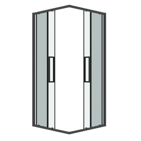 Душевой уголок Grossman Cosmo 300.K33.02.1010.42.00 100х100 стекло прозрачное профиль графит без поддона