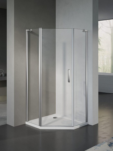Душевой уголок WeltWasser WW300 10000002752 100х100 стекло прозрачное профиль хром без поддона - фото 3