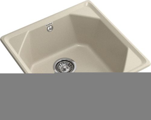 Кухонная мойка Granfest Unique U-500 топаз 50х50 цвет серый поверхность матовая - фото 2