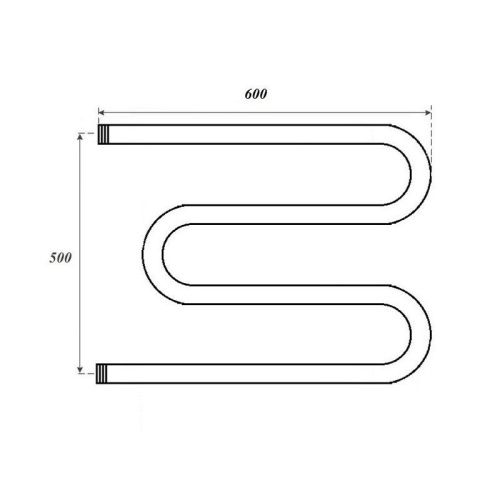 Полотенцесушитель водяной Point М-образный PN37556 60х55 хром - фото 2