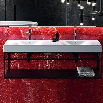 Раковина из сантехнического фарфора Kerasan Cento 353601*1 140х50 подвесная цвет белый 1 отверстие под смеситель