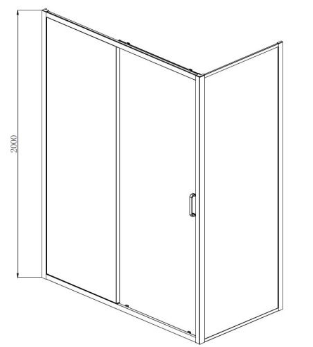 Душевой уголок Aquanet Alfa NAA1131 1600900 160х90 стекло прозрачное профиль хром без поддона - фото 4