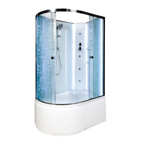 Душевая кабина AvaCan EM5012RNLED+GM 120х90 асимметричная без крыши ориентация правая - фото 2