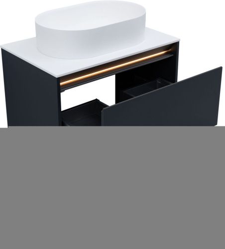 Тумба под раковину Allen Brau Activity 1.34011.AM 70х50 подвесная цвет черный - фото 5