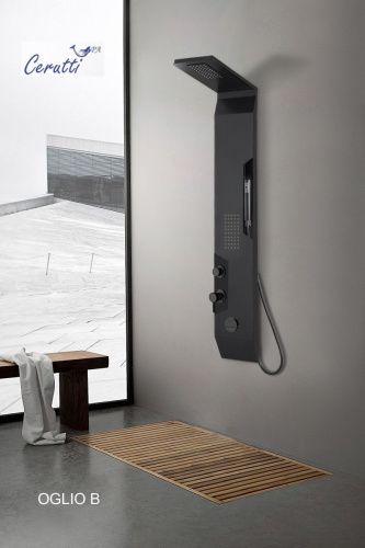 Душевая панель Cerutti SPA CT8987 настенная цвет черный - фото 2