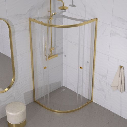 Душевой уголок Тритон Альфа-Голд Щ0000073922 90х90 стекло прозрачное профиль хром без поддона - фото 5