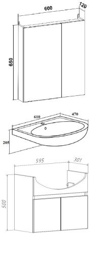 Тумба под раковину Runo ЛАДА 00-00001369 60х30 подвесная цвет коричневый - фото 4