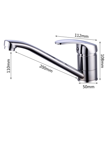 Смеситель для кухни River BALATON 10000003146 на столешницу хром - фото 2